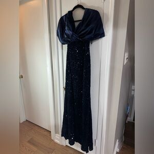 #JUSTIN NYE Gown Dress Holiday Event/Party Dress Size XL Excellent Condition